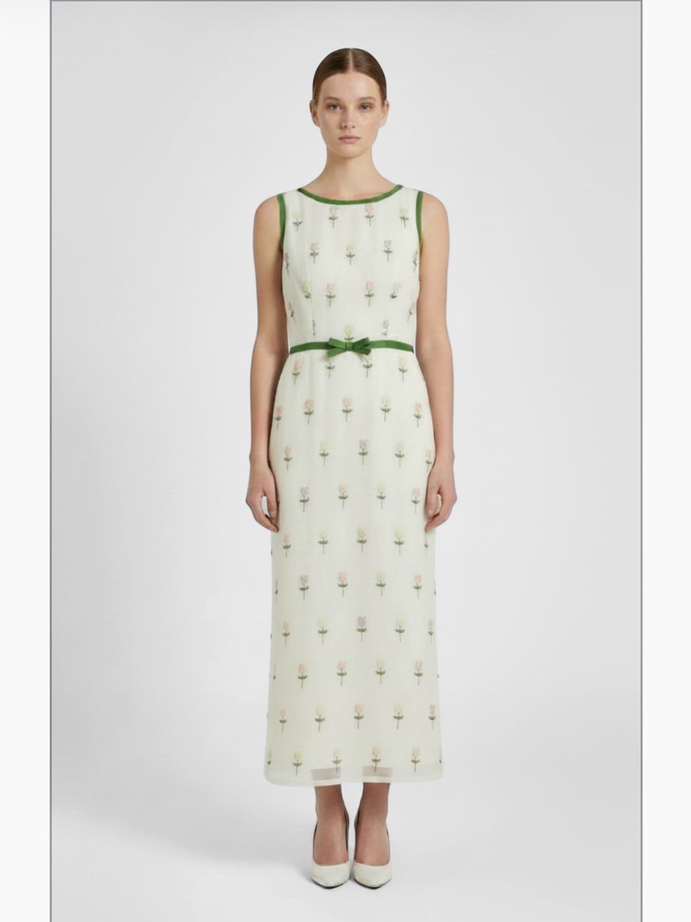 Vintage Rare Floral Embroidered Midi/Maxi Dress